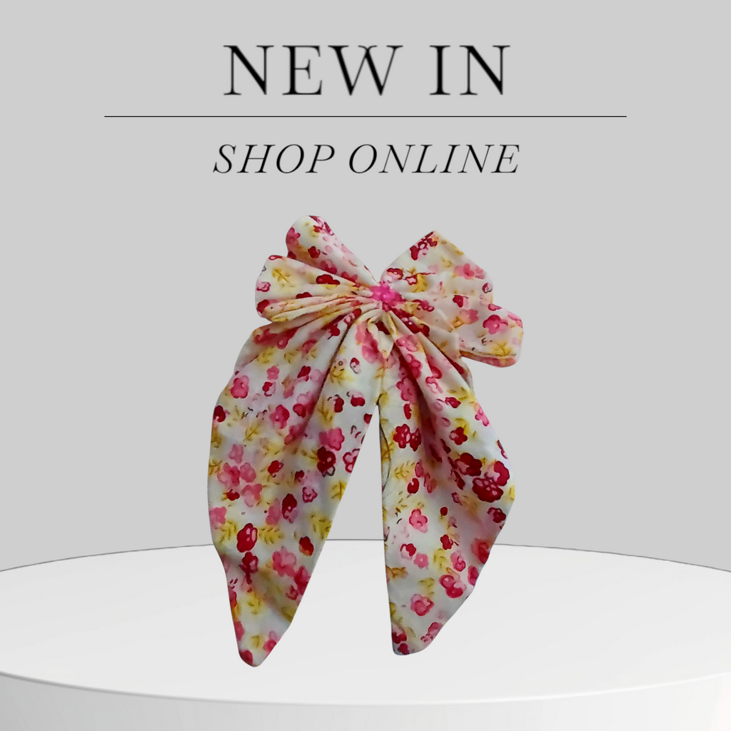 Oversized Pink, White & Yellow Hair Bow