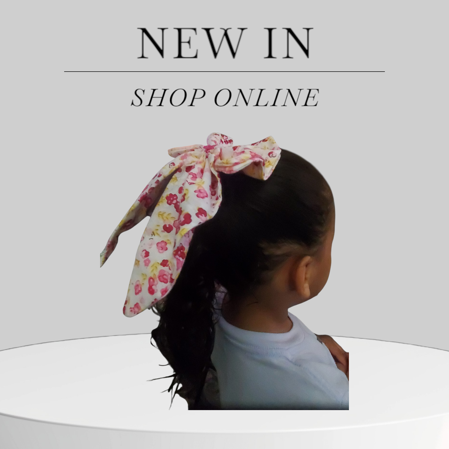 Oversized Pink, White & Yellow Hair Bow