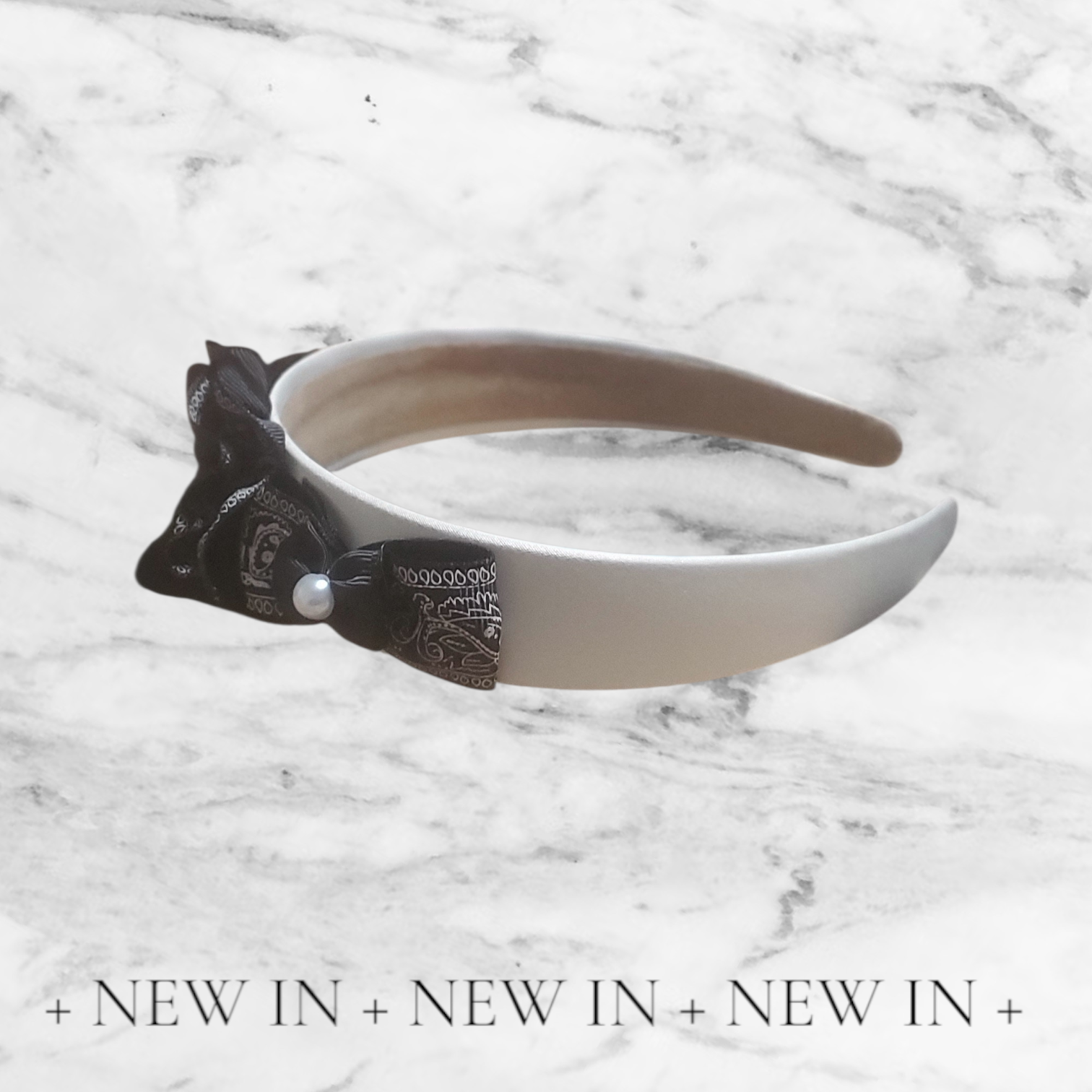 Elegant silver and black headpiece!