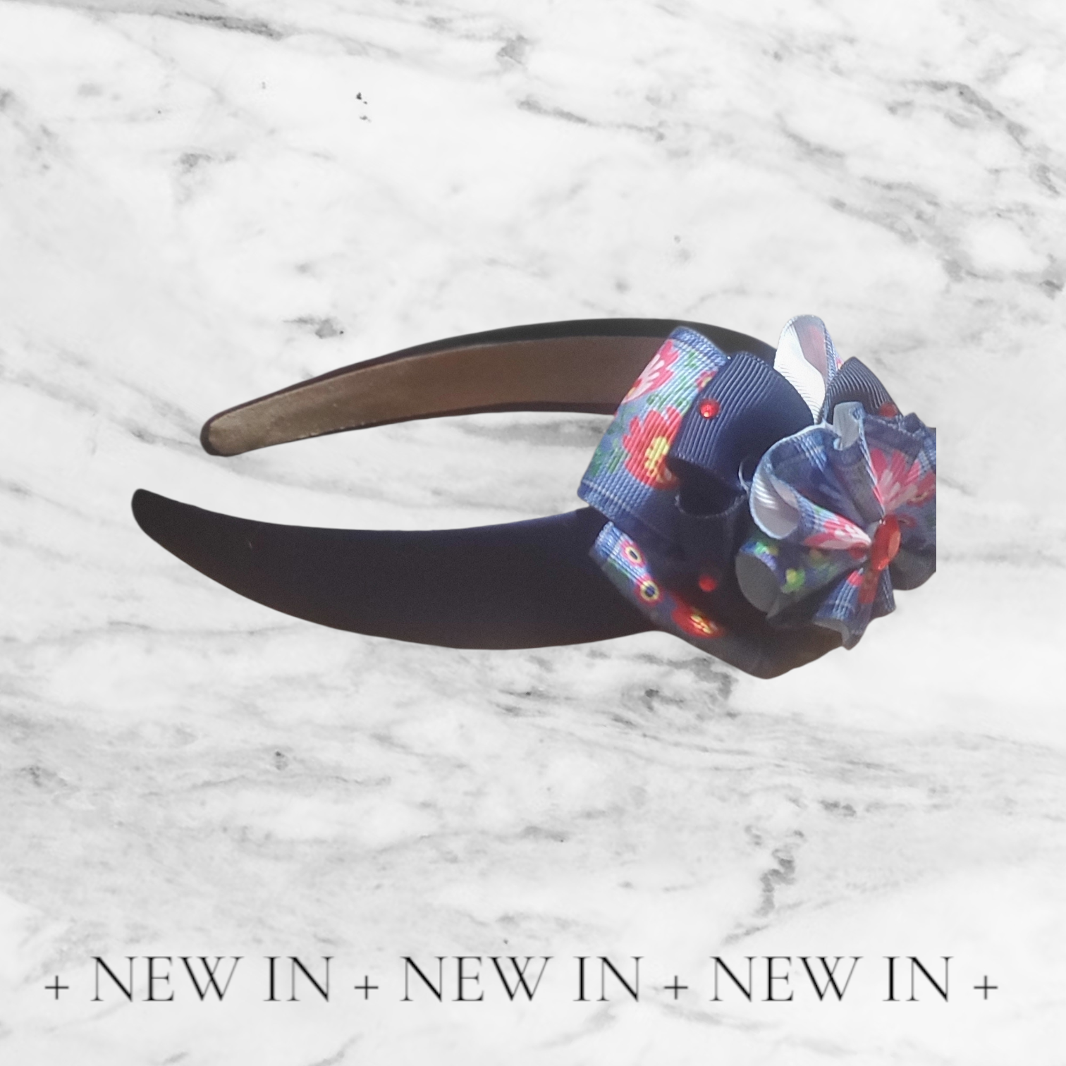 Elegant navy blue satin headband!