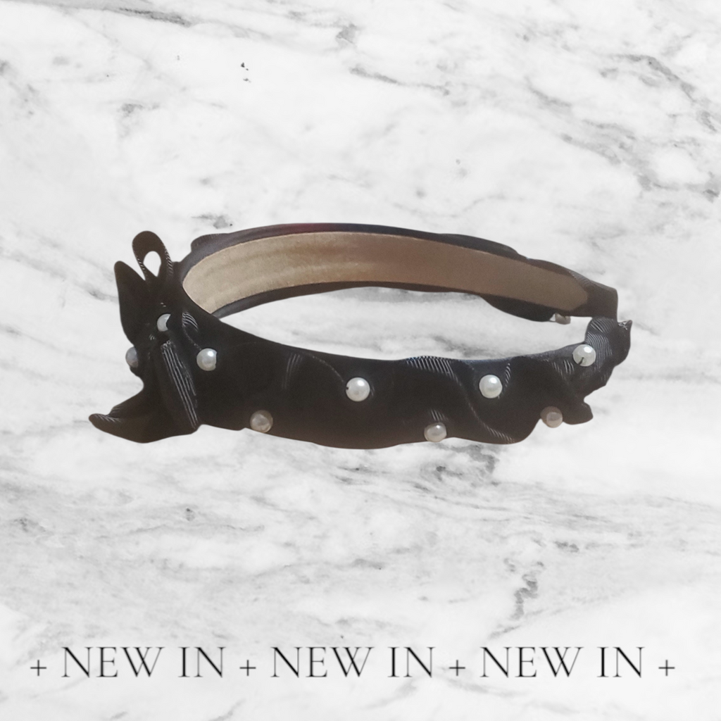 Classy black satin scrunchy headband!