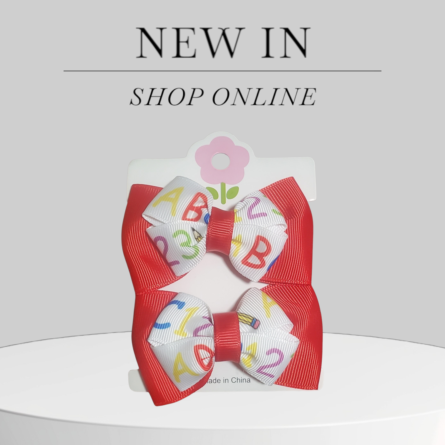 Classic Red Radiance Alphabet Bow