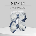 Navy Lace Pearl Elegance Bows!