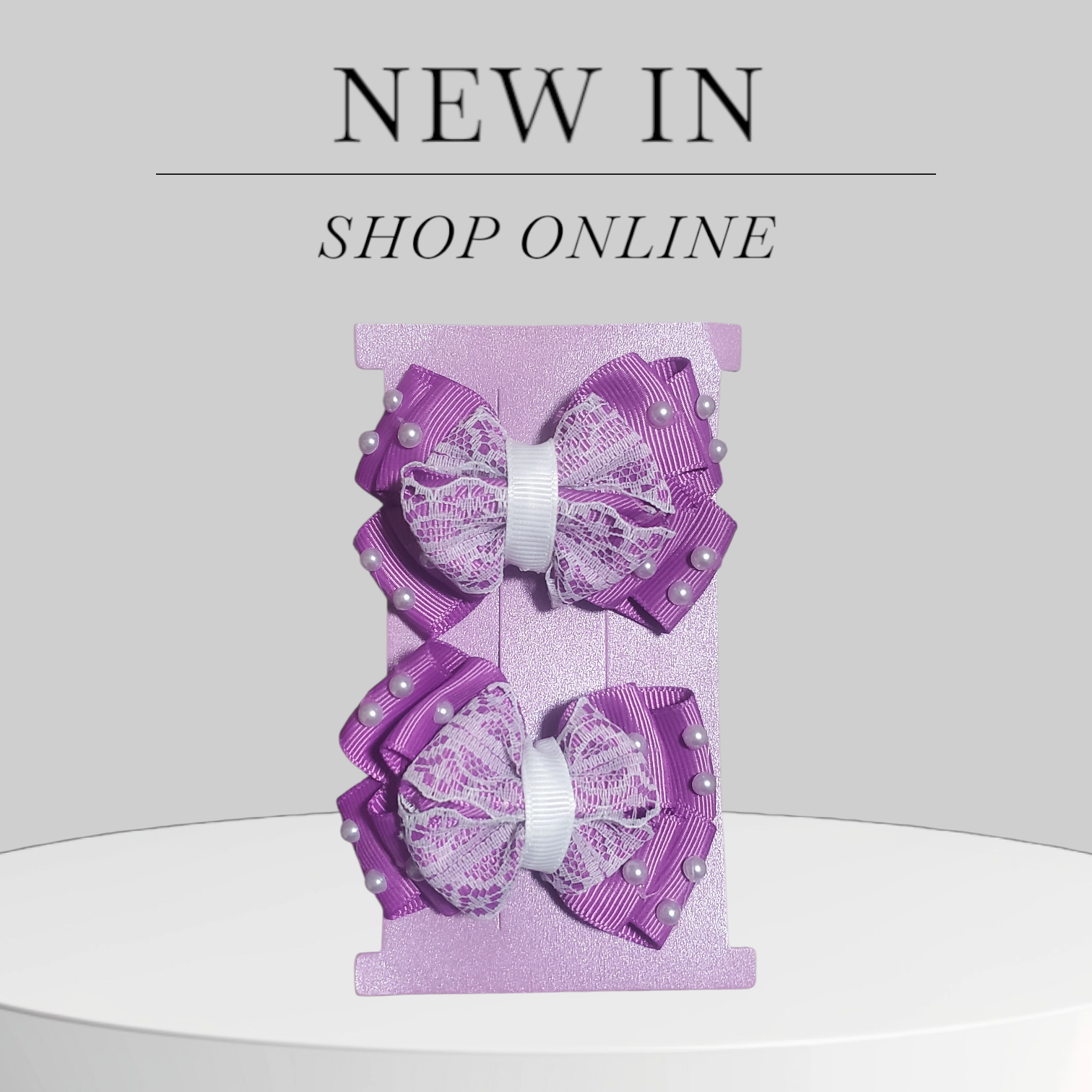 Lavender Lace Pearl Harmony Bows!