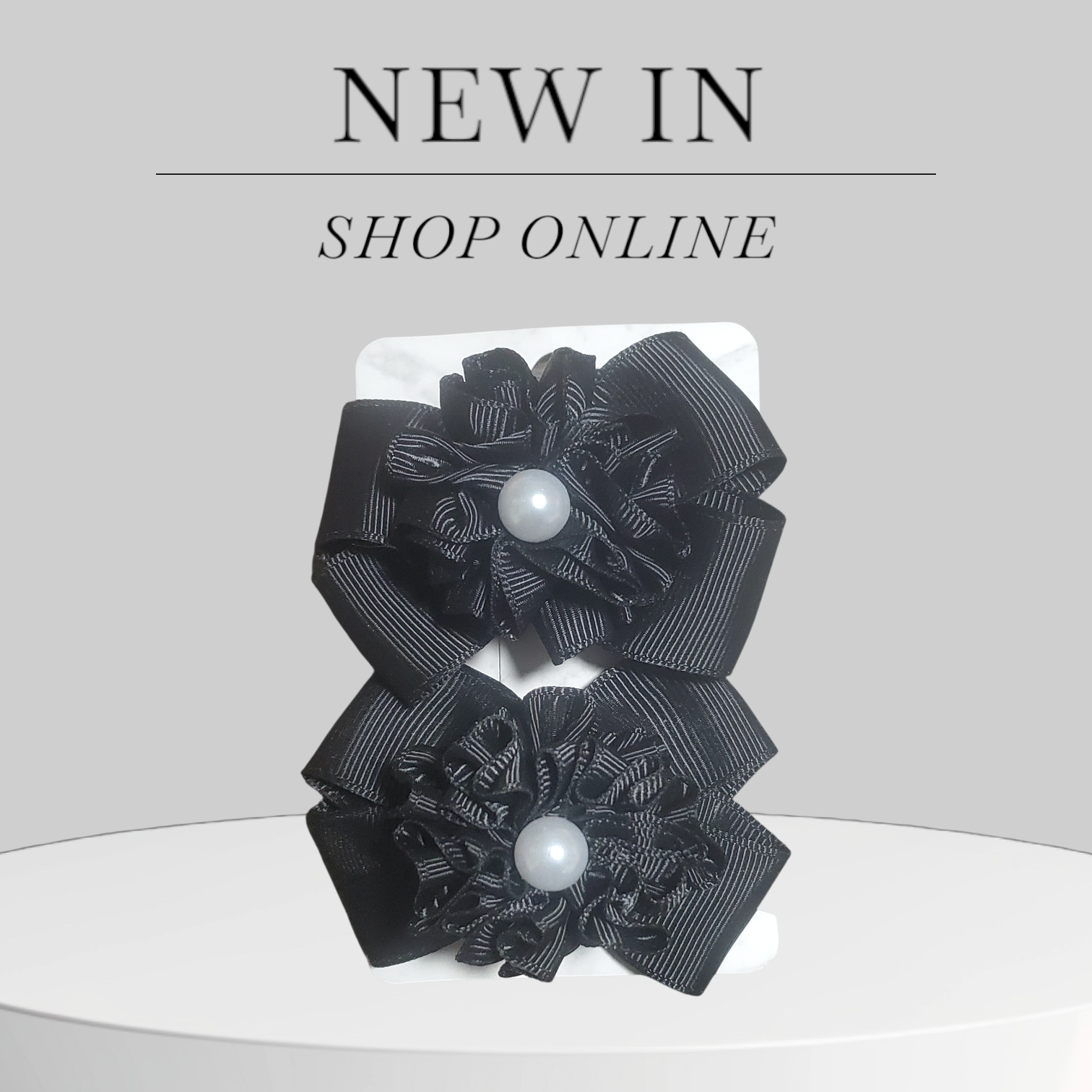 Black Elegant Hair Bows!