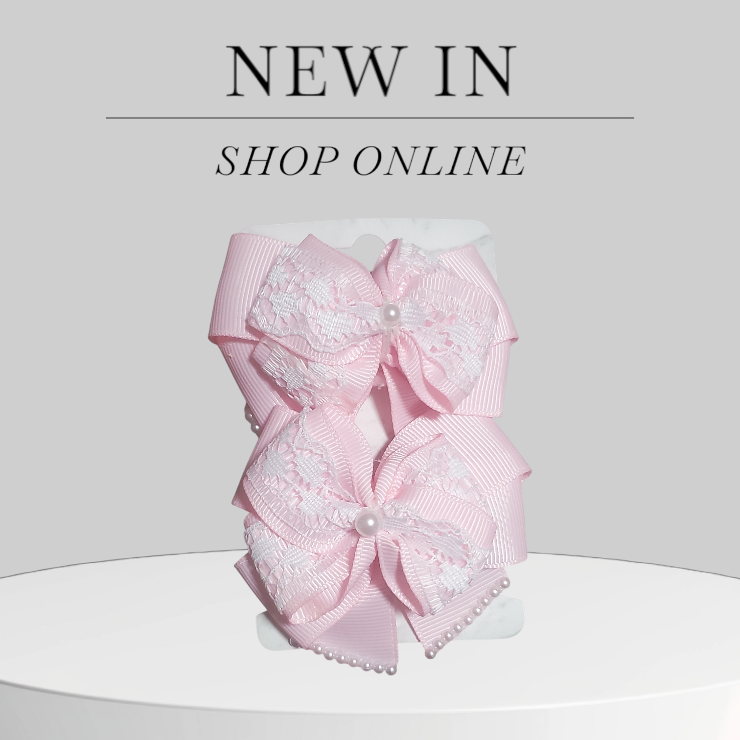 Pink Pearl Lace Elegance Bows!