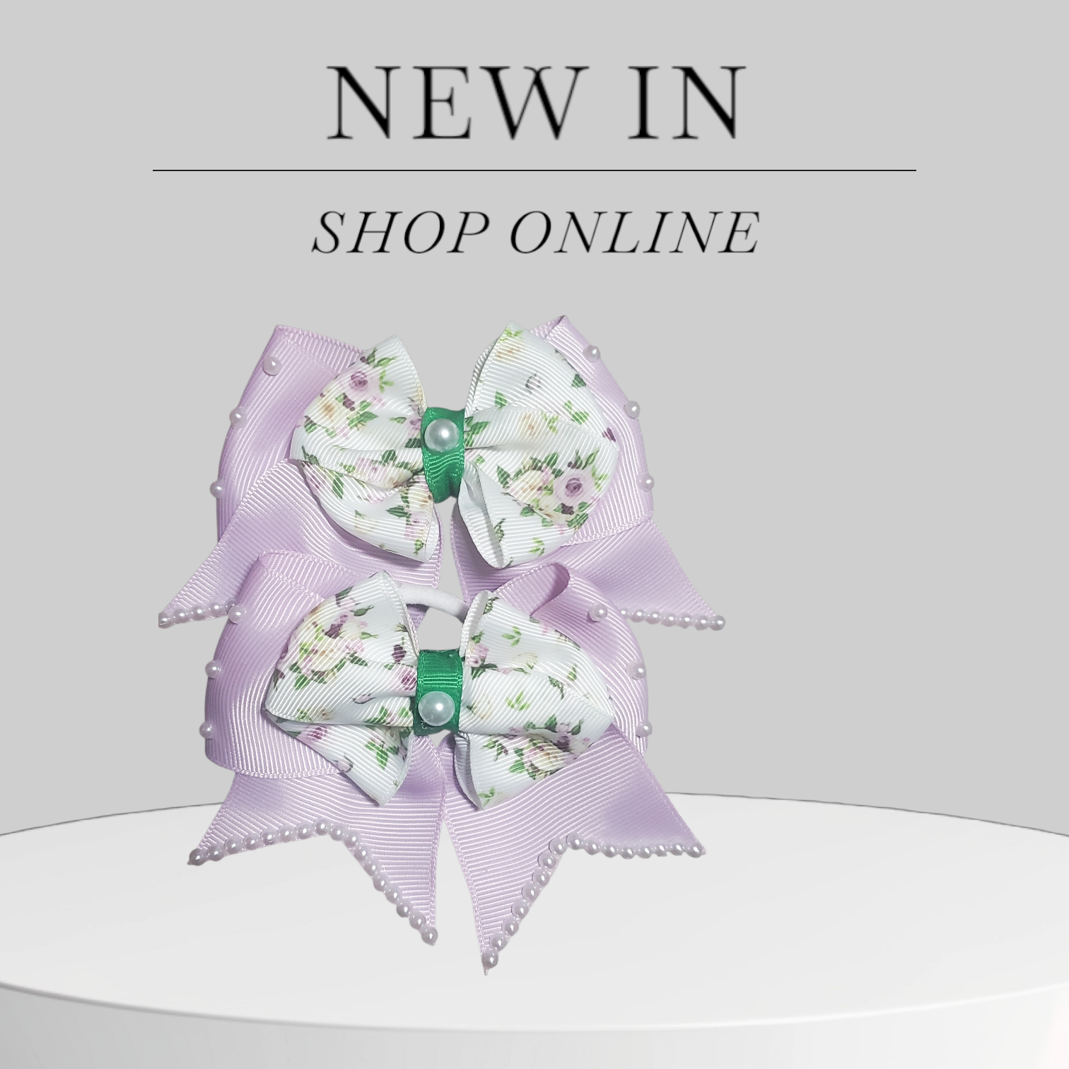 Lavender Garden Pearl Bows!